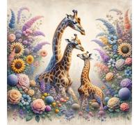 Jigsaw Puzzles for Adults 70 Pieces Flowers Giraffe,Hard Difficult Challenging Puzzle for adults,70 Piece Educational Game Home Decoration puzzle