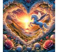 Jigsaw Puzzles for Adults 70 Pieces Love Sunset Scenery,Hard Difficult Challenging Puzzle for adults,70 Piece Educational Game Home Decoration puzzle