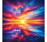 Jigsaw Puzzles for Adults 70 Pieces Sunrise Ocean Seagull, Puzzles for Adults, Challenging Game, Impossible Hard Challenge, Puzzle for Adult 70 Pieces