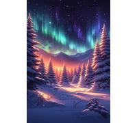 Jigsaw Puzzles for Adults 70, Puzzles for Adults Aurora Snow, Challenging Difficult Logic Puzzle, Puzzle 70 Pieces for Adult 7.9 x 5.9 inch