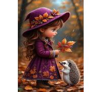 Jigsaw Puzzles for Adults 70, Puzzles for Adults Cute Girl Animals, Challenging Difficult Logic Puzzle, Puzzle 70 Pieces for Adult 7.9 x 5.9 inch