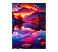 Jigsaw Puzzles for Adults 70 Sunrise Mountain Lake, Challenge Educational Game, Impossible High Difficult Jigsaw Puzzles for Adults, Puzzle 70 Pieces