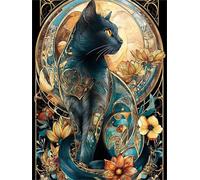 Jigsaw Puzzles for Adults 700, Flower Cat Animal, Impossible Puzzle for Adults Educational Games, Challenging Puzzles, Puzzle Game for Men Women Elders Seniors