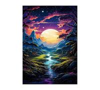 Jigsaw Puzzles for Adults 700 Moon Mountain River, Challenge Educational Game, Impossible High Difficult Jigsaw Puzzles for Adults, Puzzle 700 Pieces