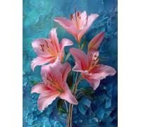Jigsaw Puzzles for Adults 700 Piece Lilies Pink Petals, Jigsaws 700 pieces for adults Family Activity, Challenging puzzles Games, Colourful, Beautiful Decoration Puzzle