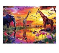 Jigsaw Puzzles for Adults 700 Pieces,African Savanna Animals jigsaw puzzle 52x38 cm Challenging DIY Puzzle for Home Decoration,Family puzzles Perfect for Game