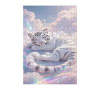 Jigsaw Puzzles for Adults 700 Pieces Animal Tiger Clouds, Challenge High Difficulty, Educational Games Impossible Puzzle, Puzzles for Adults 700 Piece