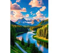 Jigsaw Puzzles for Adults 700 pieces,Green Wooded Rivers puzzles for adults,Classic Educational Games DIY Handwork Puzzle for Home Decor Gift