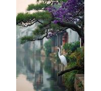 Jigsaw Puzzles for Adults 700 Pieces Lake Town, 52x38cm 700 pieces puzzles for adults, Educational Game Challenge Toy, Impossible Puzzle for Family Activity