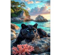 Jigsaw Puzzles for Adults 700, Puzzles for Adults Animal Leopard Coral, Challenging Difficult Logic Puzzle, Puzzle 700 Pieces for Adult 20.5 x 15 inch