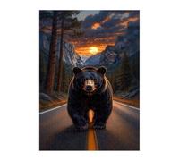Jigsaw Puzzles for Adults 700 Sunset Animal Bear, Challenge Educational Game, Impossible High Difficult Jigsaw Puzzles for Adults, Puzzle 700 Pieces