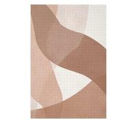 Jigsaw Puzzles for Adults 75x50cm/1000pcs Abstract Brown & White Art Puzzles for Adults Fun Games Difficult Challenge Unique Birthday And Xmas Gifts 75x50cm/1000pcs