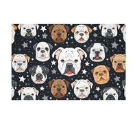 Jigsaw Puzzles for Adults 75x50cm/1000pcs Adorable Bulldog Faces on Starry Background Jigsaws for Adults Fun Games Perfect Decoration Challenging To Complete 75x50cm/1000pcs