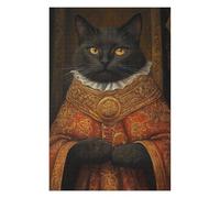 Jigsaw Puzzles for Adults 75x50cm/1000pcs Black Cat in Royal Attire Puzzles for Adults Relax Games Presents for Women Fun Activities at Home 75x50cm/1000pcs