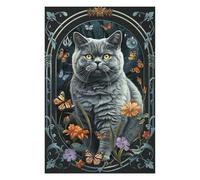 Jigsaw Puzzles for Adults 75x50cm/1000pcs British Shorthair Jigsaw Puzzle Hands-on Game Difficult Challenge Gifts for Friends And Family 75x50cm/1000pcs