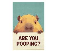 Jigsaw Puzzles for Adults 75x50cm/1000pcs Capybara Are You Pooping Puzzles for Adults Fun Games Difficult Challenge Unique Birthday And Xmas Gifts 75x50cm/1000pcs