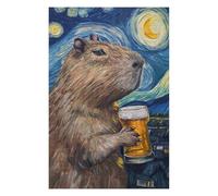 Jigsaw Puzzles for Adults 75x50cm/1000pcs Capybara Drinking Beer Puzzles for Adults Anti-Stress Toys Improve Memory Deal As Gifts for The Whole Family 75x50cm/1000pcs