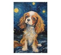 Jigsaw Puzzles for Adults 75x50cm/1000pcs Cavalier Charles Spaniel Jigsaw for Adults Brain Teaser Game A Work of Art Birthday Present, Gifts, 75x50cm/1000pcs