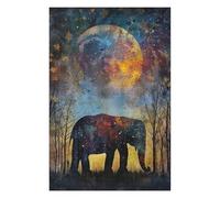 Jigsaw Puzzles for Adults 75x50cm/1000pcs Celestial Elephant Puzzles for Adults Fun Games Difficult Challenge Unique Birthday And Xmas Gifts 75x50cm/1000pcs