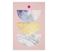 Jigsaw Puzzles for Adults 75x50cm/1000pcs Circle Collage Puzzle for Adults Relaxing Games Stress Reliever Help The Brain Exercise 75x50cm/1000pcs