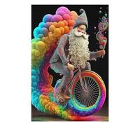 Jigsaw Puzzles for Adults 75x50cm/1000pcs Colorful Fantasy Jester on A Bicycle Jigsaws for Adults Family Games Birthday Present Christmas Birthday Gifts 75x50cm/1000pcs