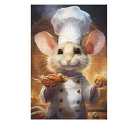 Jigsaw Puzzles for Adults 75x50cm/1000pcs Cooking Mouse Chef Uniform Jigsaws for Adults Relaxing Games Improve Memory for Birthday, Chrismas 75x50cm/1000pcs