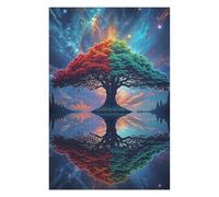 Jigsaw Puzzles for Adults 75x50cm/1000pcs Cosmic Harmony Tree Landscape Jigsaw Relaxing Games Analysis And Logic Unique Birthday And Xmas Gifts 75x50cm/1000pcs