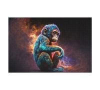 Jigsaw Puzzles for Adults 75x50cm/1000pcs Cosmic Monkey A Journey Through Space Jigsaw for Adults Toy Wall Decor Presents for Women Great Gift for Gaming 75x50cm/1000pcs