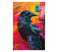 Jigsaw Puzzles for Adults 75x50cm/1000pcs Crow in Abstract Art Adult Jigsaw Puzzle Brain Teaser Game A Work of Art Challenging To Complete 75x50cm/1000pcs