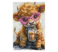 Jigsaw Puzzles for Adults 75x50cm/1000pcs Cute Calf Addict Coffe Jigsaw Puzzle Hands-on Game Difficult Challenge Gifts for Friends And Family 75x50cm/1000pcs