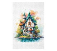 Jigsaw Puzzles for Adults 75x50cm/1000pcs Cute House Rabbit Puzzles for Adults Relax Games Presents for Women Fun Activities at Home 75x50cm/1000pcs