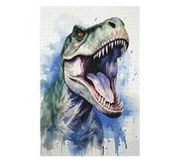 Jigsaw Puzzles for Adults 75x50cm/1000pcs Dino And T Rex Watercolor Adult Puzzles Brain Teaser Game Hand Speed Race Unique Birthday And Gifts 75x50cm/1000pcs