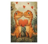 Jigsaw Puzzles for Adults 75x50cm/1000pcs Dinosaur Love Adult Jigsaw Puzzle Brain Teaser Game A Work of Art Challenging To Complete 75x50cm/1000pcs