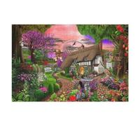 Jigsaw Puzzles for Adults 75x50cm/1000pcs Enchanted Cottage Garden Scene Jigsaw Relaxing Games Analysis And Logic Unique Birthday And Xmas Gifts 75x50cm/1000pcs