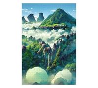 Jigsaw Puzzles for Adults 75x50cm/1000pcs Enchanted Forest Above The Clouds Jigsaw Toy Wall Decor Difficult Hard Deal As Gifts for The Whole Family 75x50cm/1000pcs