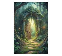 Jigsaw Puzzles for Adults 75x50cm/1000pcs Enchanted Forest Gate Puzzle for Adults Relaxing Games Stress Reliever Help The Brain Exercise 75x50cm/1000pcs