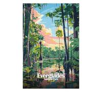Jigsaw Puzzles for Adults 75x50cm/1000pcs Everglades National Park Illustration Jigsaws for Adults Relaxing Games Improve Memory for Birthday, Chrismas 75x50cm/1000pcs