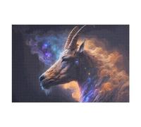 Jigsaw Puzzles for Adults 75x50cm/1000pcs Fantasy Ram with Celestial Background Jigsaws for Adults Fun Games Perfect Decoration Challenging To Complete 75x50cm/1000pcs