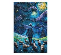 Jigsaw Puzzles for Adults 75x50cm/1000pcs Farmer And His Sheeps Jigsaw for Adults Relax Games For Family Fun Christmas Birthday Gifts 75x50cm/1000pcs
