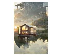 Jigsaw Puzzles for Adults 75x50cm/1000pcs Floating Cabin Reflections Jigsaw Toy Wall Decor Difficult Hard Deal As Gifts for The Whole Family 75x50cm/1000pcs