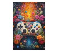 Jigsaw Puzzles for Adults 75x50cm/1000pcs Floral Video Game Controller Jigsaw Toy Wall Decor Difficult Hard Deal As Gifts for The Whole Family 75x50cm/1000pcs