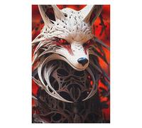 Jigsaw Puzzles for Adults 75x50cm/1000pcs Fox Spirit Mask Artwork Jigsaw Toy Wall Decor Difficult Hard Deal As Gifts for The Whole Family 75x50cm/1000pcs