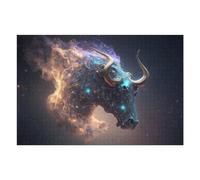 Jigsaw Puzzles for Adults 75x50cm/1000pcs Galactic Bull Cosmic Artwork -3 Jigsaw Toy Wall Decor Difficult Hard Deal As Gifts for The Whole Family 75x50cm/1000pcs