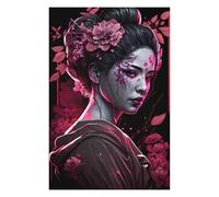 Jigsaw Puzzles for Adults 75x50cm/1000pcs Geisha with Flowers Jigsaws for Adults Relaxing Games Difficult Challenge Christmas Birthday Gifts 75x50cm/1000pcs