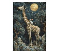 Jigsaw Puzzles for Adults 75x50cm/1000pcs Giraffe And Mouse Under Stars Jigsaw Puzzle Anti-Stress Toys Hand Speed Race Gifts for Friends And Family 75x50cm/1000pcs