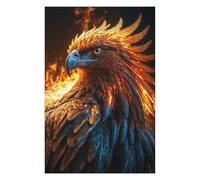 Jigsaw Puzzles for Adults 75x50cm/1000pcs Golden Eagle in Flames Puzzle for Adults Relax Games Difficult Hard Gifts for Friends And Family 75x50cm/1000pcs