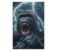 Jigsaw Puzzles for Adults 75x50cm/1000pcs Gorilla Lightning Jigsaw Puzzle Toy Wall Decor Difficult Challenge Deal As Gifts for The Whole Family 75x50cm/1000pcs