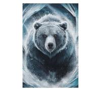 Jigsaw Puzzles for Adults 75x50cm/1000pcs Grizzly Bear Breaking Ice Jigsaw Puzzle Toy Wall Decor Difficult Challenge Deal As Gifts for The Whole Family 75x50cm/1000pcs