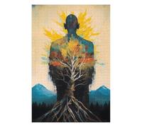 Jigsaw Puzzles for Adults 75x50cm/1000pcs Grounded Like A Tree Zen Puzzles for Adults Anti-Stress Toys Improve Memory Deal As Gifts for The Whole Family 75x50cm/1000pcs