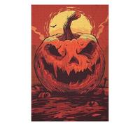 Jigsaw Puzzles for Adults 75x50cm/1000pcs Halloween Carved Pumpkin Adult Puzzles Hands-on Game Stress Reliever Fun at Home Activities, 75x50cm/1000pcs